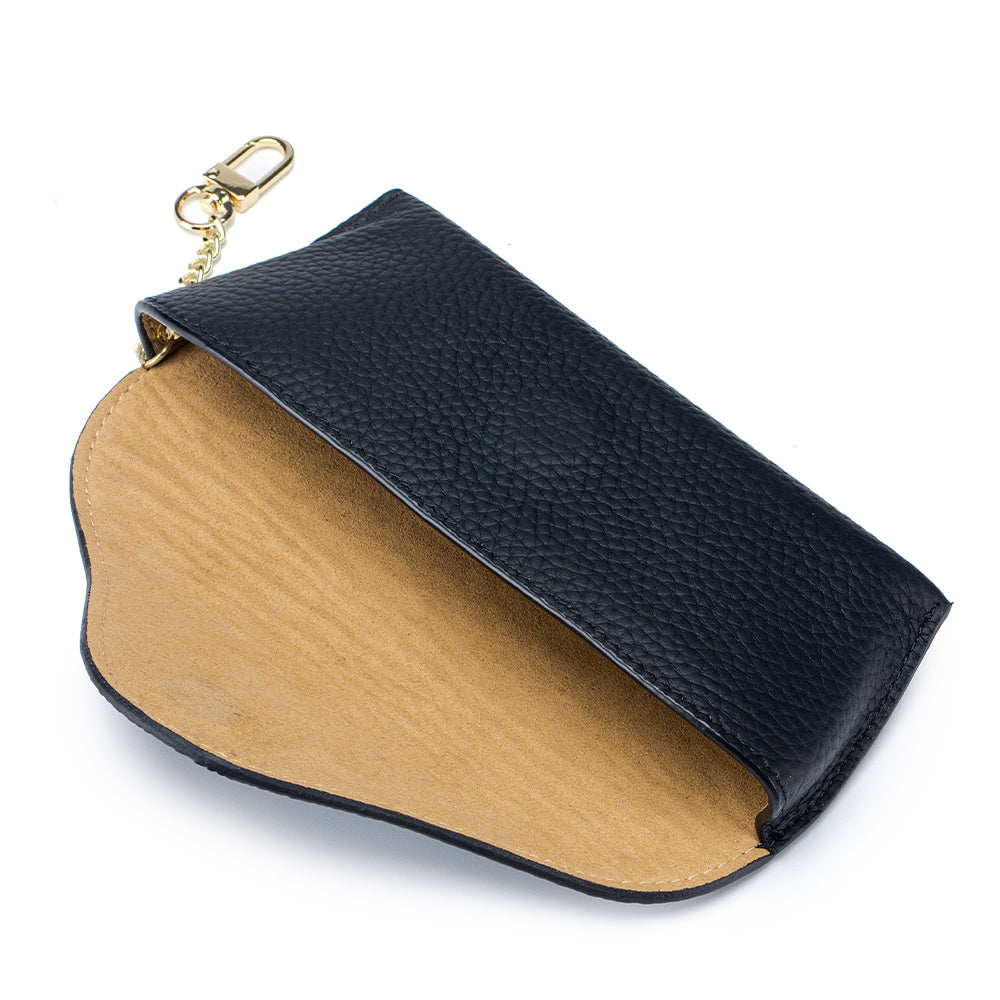 LuxeClip Genuine Leather Glasses Case - Sleek & Portable
