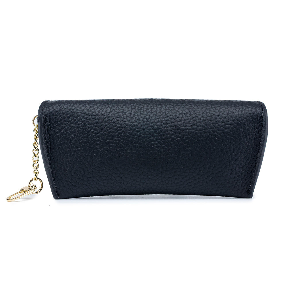 LuxeClip Genuine Leather Glasses Case - Sleek & Portable