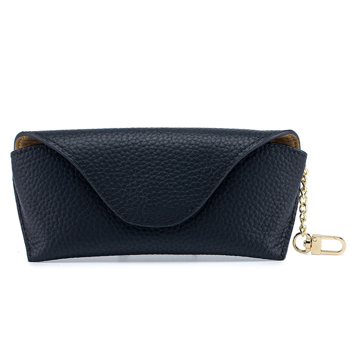 LuxeClip Genuine Leather Glasses Case - Sleek & Portable