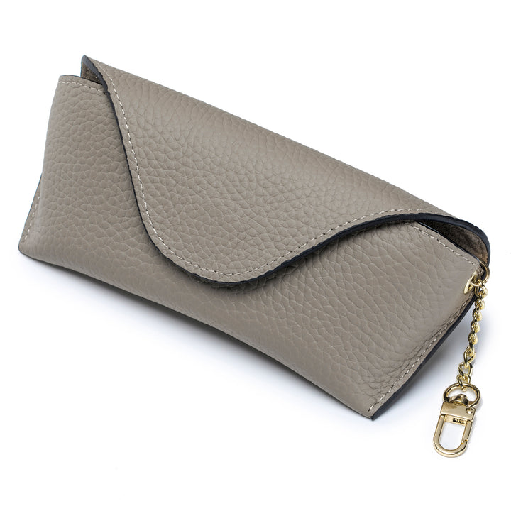 LuxeClip Genuine Leather Glasses Case - Sleek & Portable