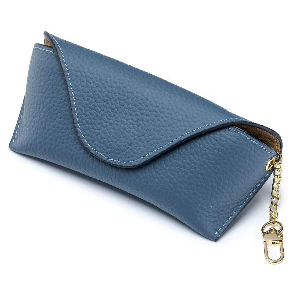 LuxeClip Genuine Leather Glasses Case - Sleek & Portable