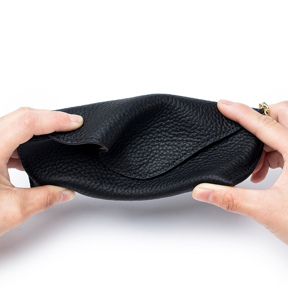 LuxeClip Genuine Leather Glasses Case - Sleek & Portable