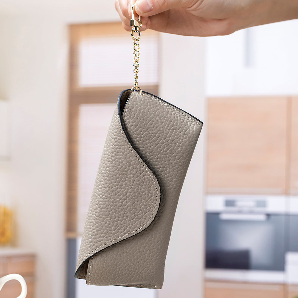 LuxeClip Genuine Leather Glasses Case - Sleek & Portable