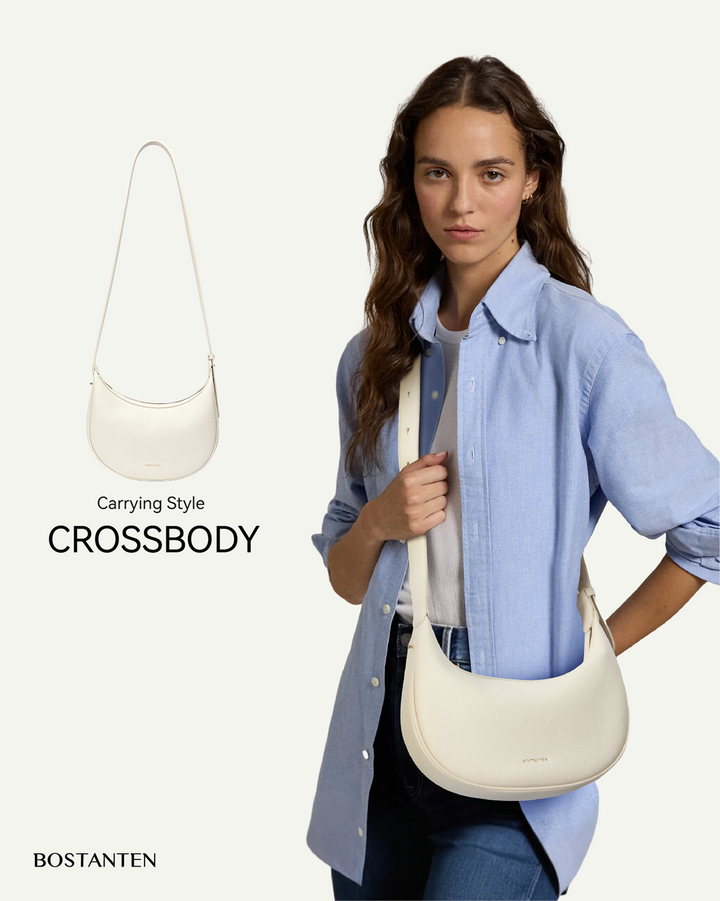 Kweli Crescent Moon Clutch Shoulder Bag — Two Sizes