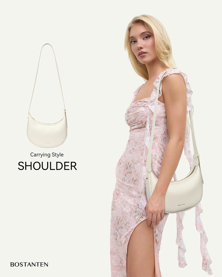 Kweli Crescent Moon Clutch Shoulder Bag — Two Sizes