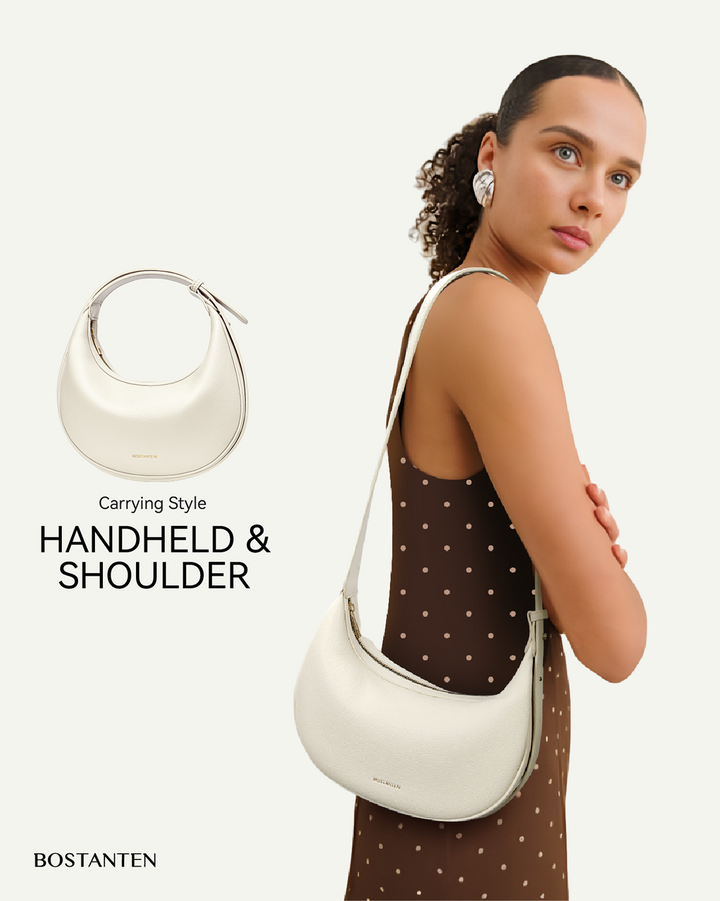 Kweli Crescent Moon Clutch Shoulder Bag — Two Sizes