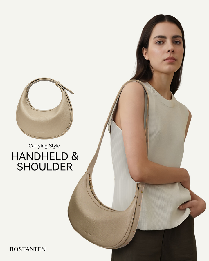 Kweli Crescent Moon Clutch Shoulder Bag — Two Sizes