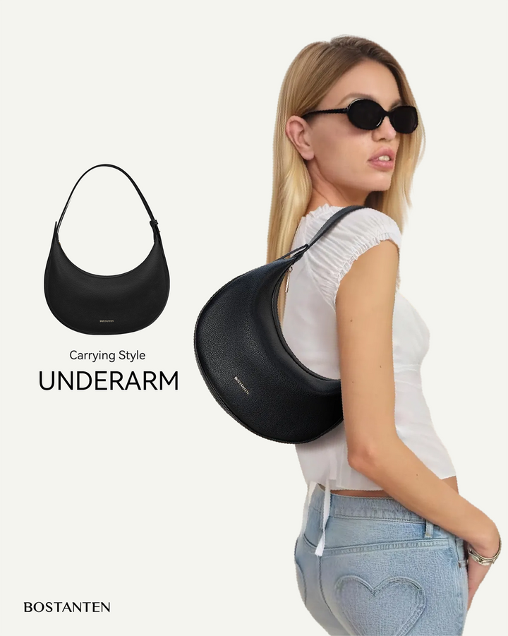 Kweli Crescent Moon Clutch Shoulder Bag — Two Sizes