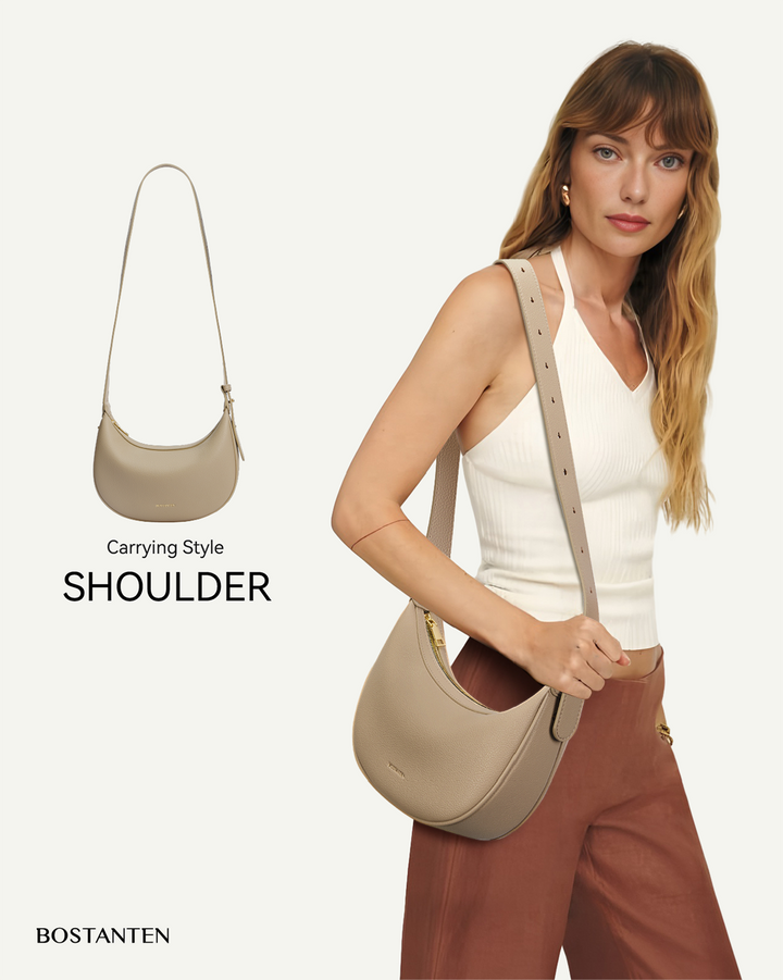 Kweli Crescent Moon Clutch Shoulder Bag — Two Sizes