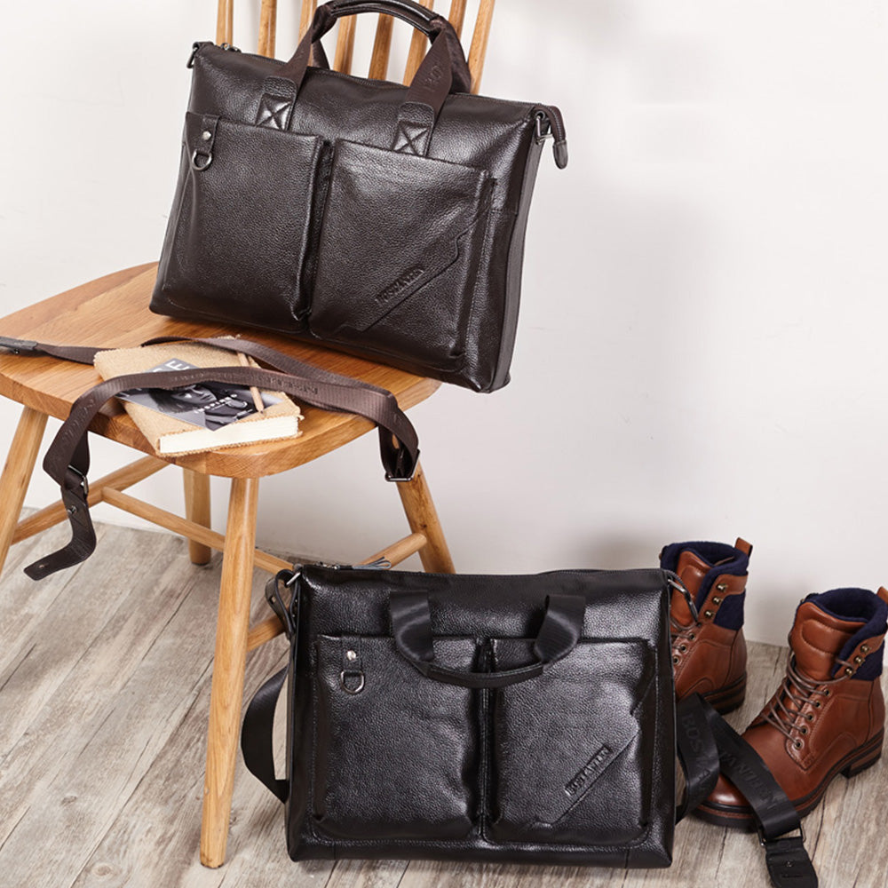 Royal Retro Premium Leather Classic Briefcase | 14‘’ Laptop