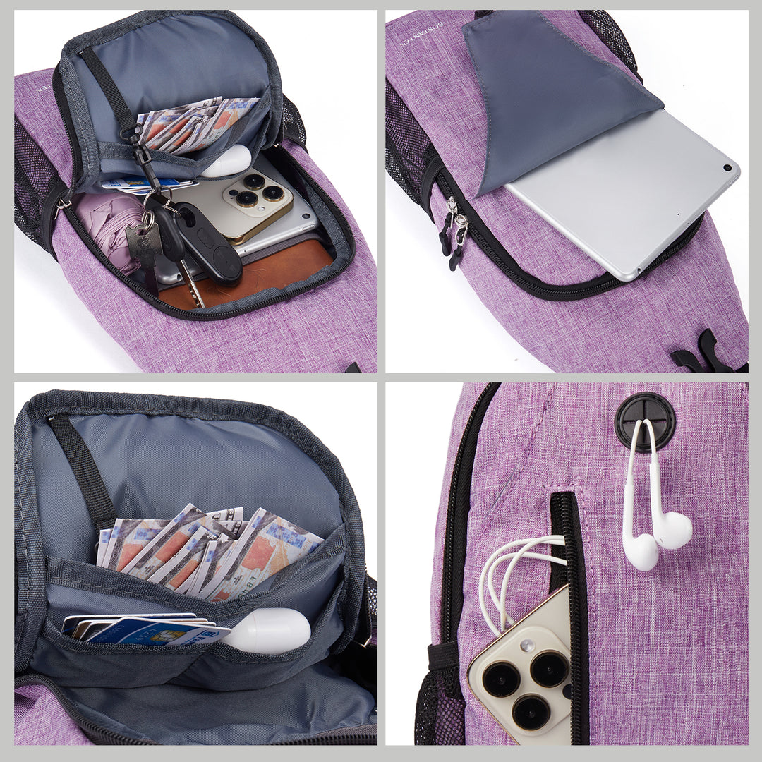 Nova Sling Bag with Cell Phone Security Organizer