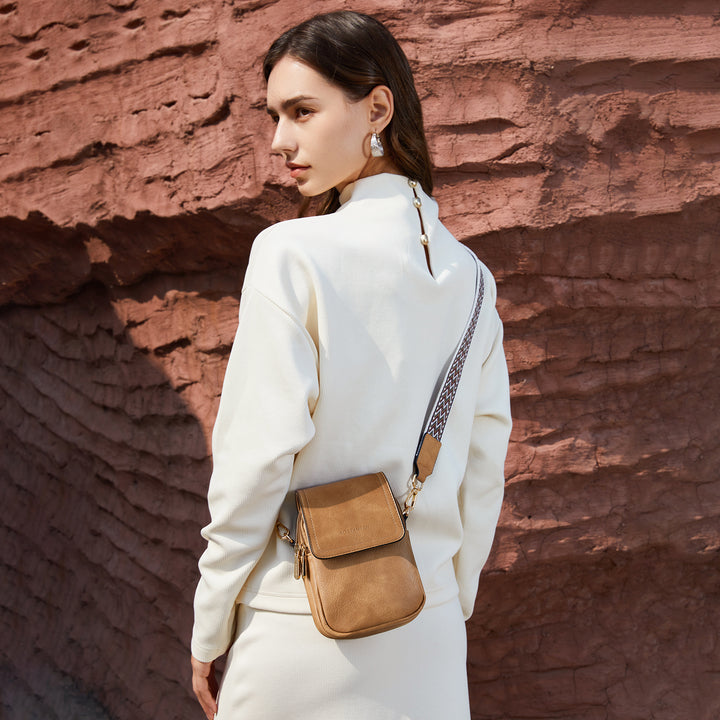 Phone Crossbody Bag – Chevron Pattern Strap