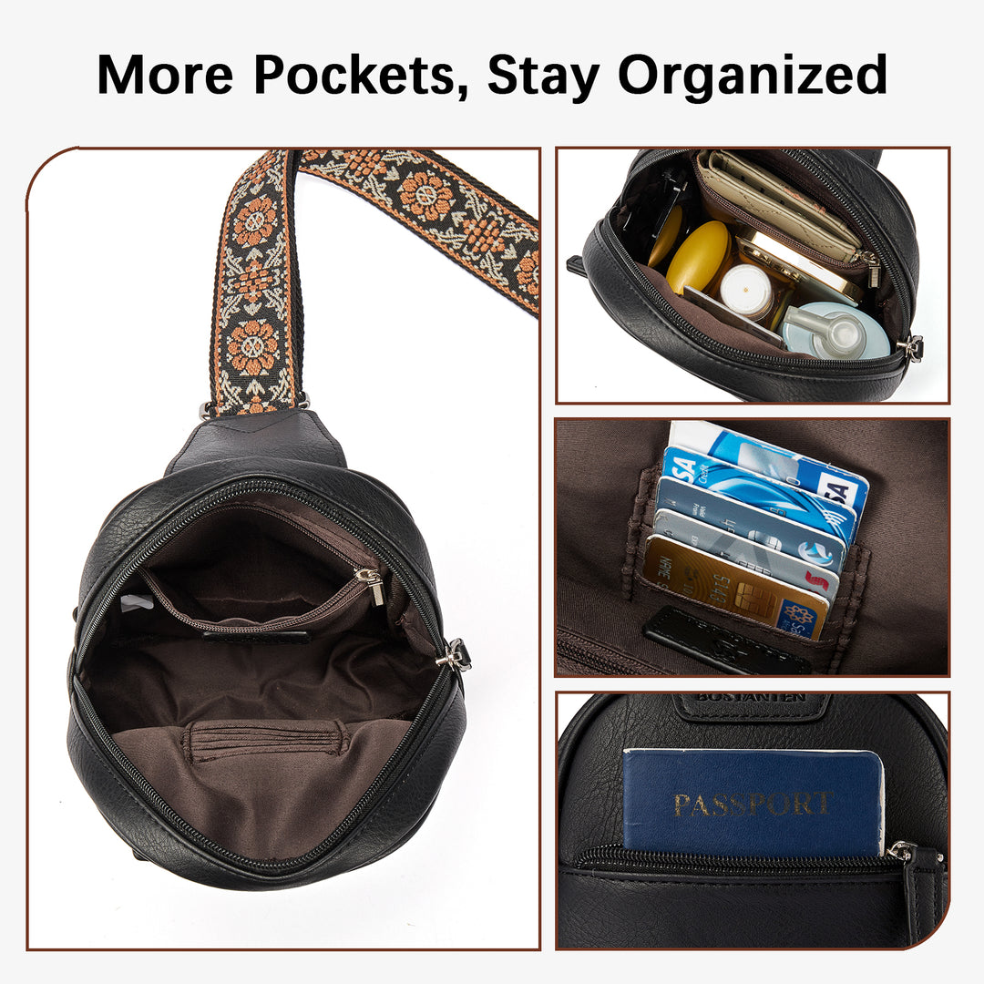 Aurora Anti-Theft Bohemian Shoulder Strap Crossbody Bag