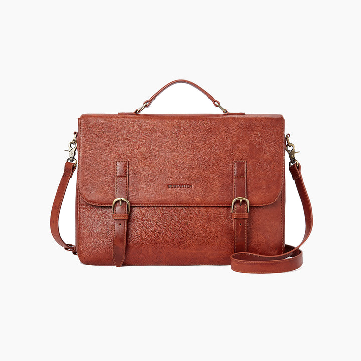 15.6 Inch Italian Leather Men's Briefcase for the Modern Professional