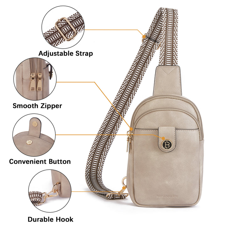 Arrio Reversible Strap Women's Leather Leather Sling Bag