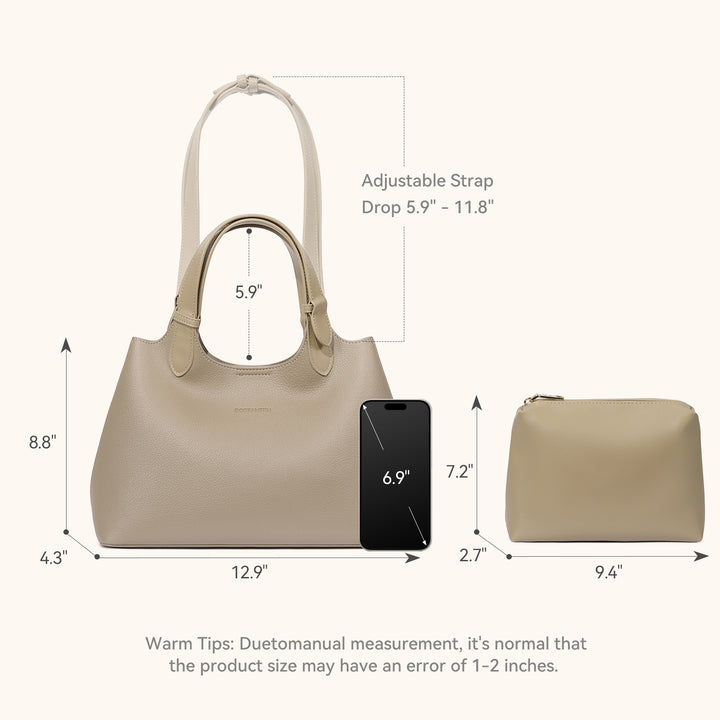 CLAIRE Soft Leather Slouchy Hobo with Adjustable Shoulder Strap