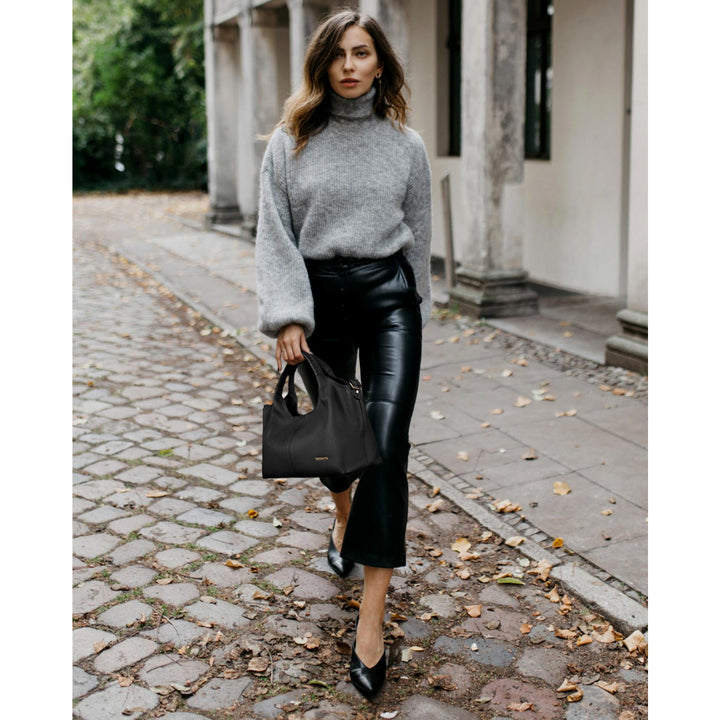 Nevin Genuine Leather Satchel Hobo Top Handle Tote Handbags