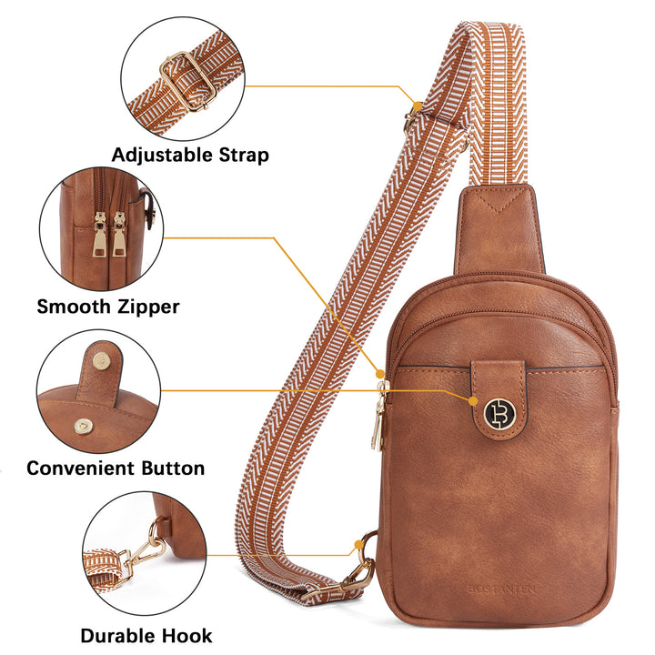 Arrio Reversible Strap Women's Leather Leather Sling Bag