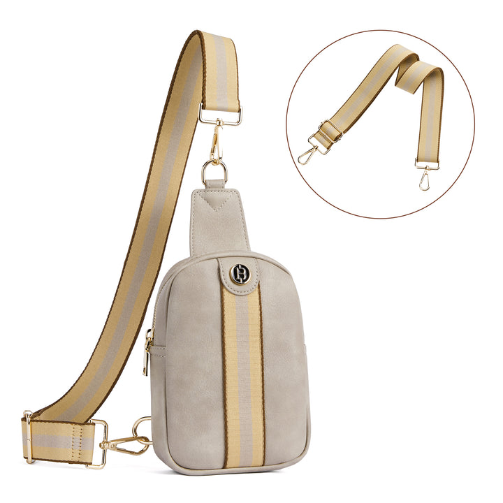Aurora Removable Patchwork Color Guitar Strap Sling Bag