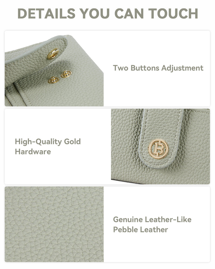Lomy Slim Bifold Wallet – RFID Card Holder with Double Snap Closure