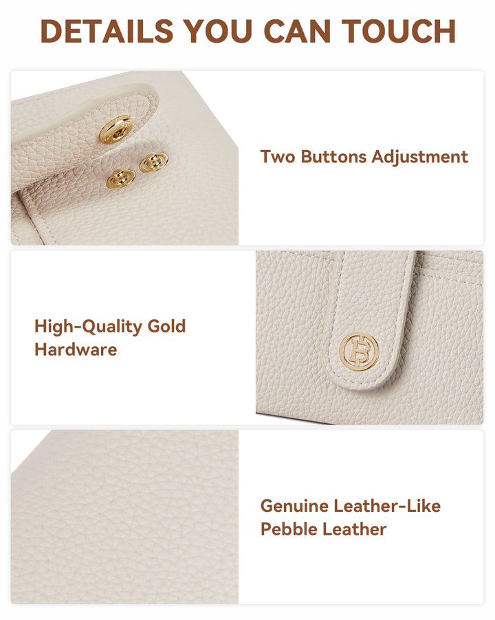Lomy Slim Bifold Wallet – RFID Card Holder with Double Snap Closure