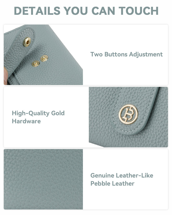 Lomy Slim Bifold Wallet – RFID Card Holder with Double Snap Closure
