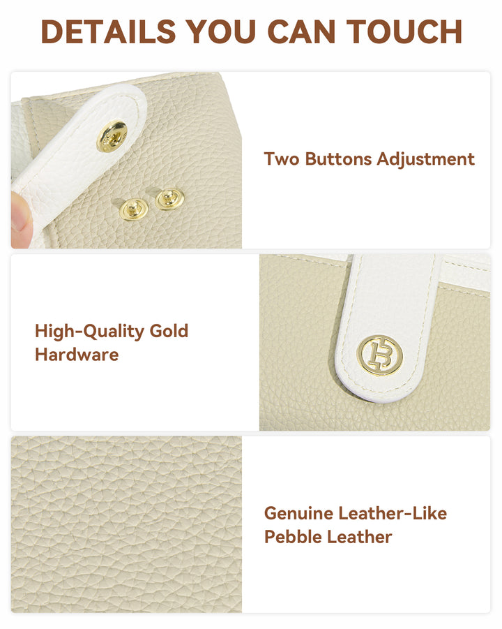 Lomy Slim Bifold Wallet – RFID Card Holder with Double Snap Closure