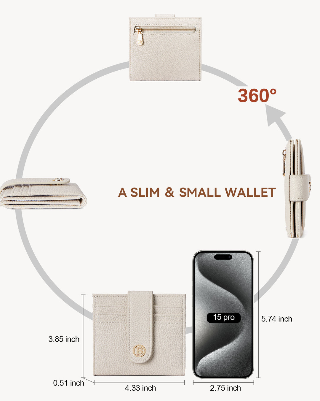 Lomy Slim Bifold Wallet – RFID Card Holder with Double Snap Closure