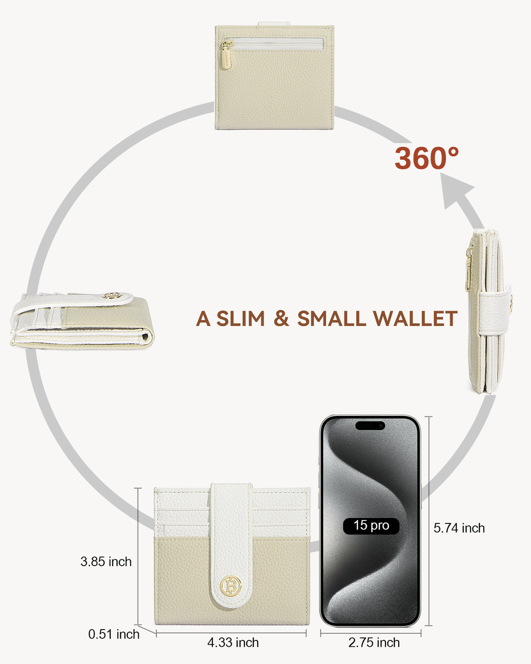 Lomy Slim Bifold Wallet – RFID Card Holder with Double Snap Closure