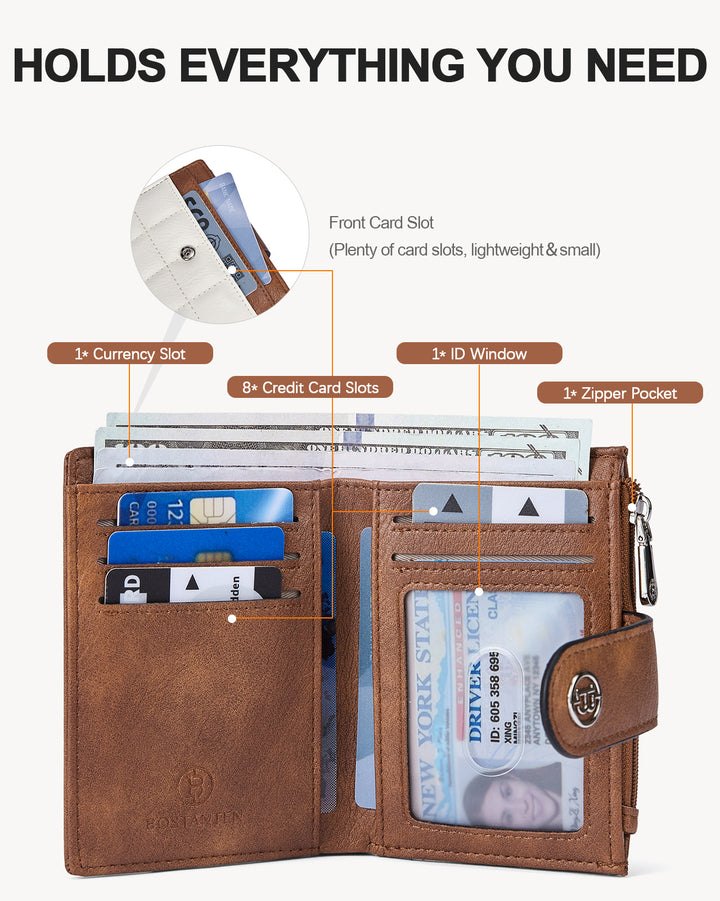 Luna Quilted Colorblock Leather Wallet - Secure RFID