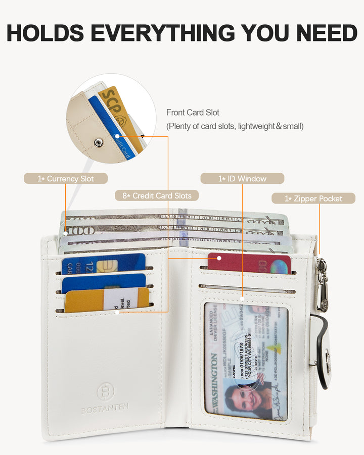 Luna Quilted Colorblock Leather Wallet - Secure RFID