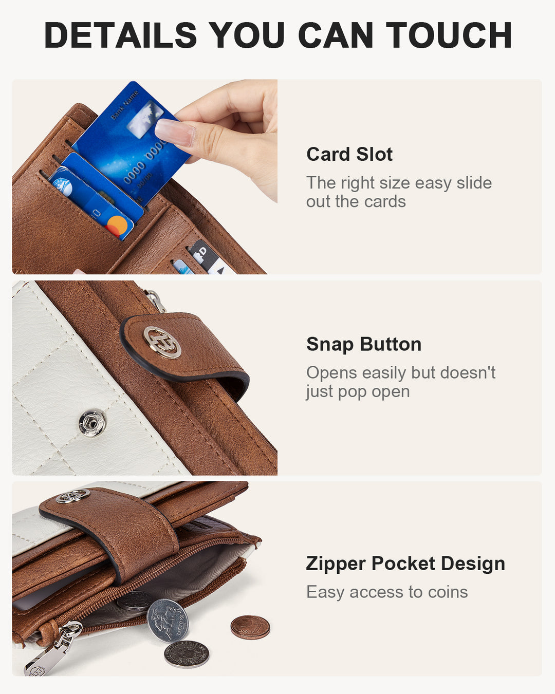 Luna Quilted Colorblock Leather Wallet - Secure RFID
