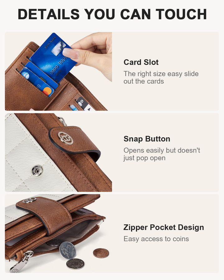Luna Quilted Colorblock Leather Wallet - Secure RFID