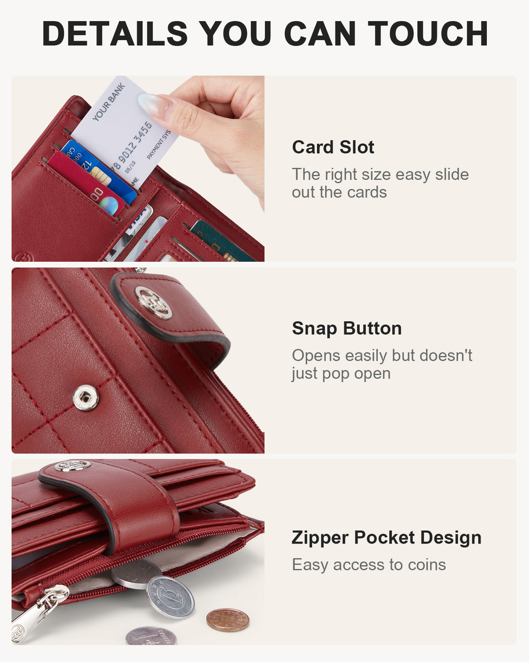 Luna Quilted Colorblock Leather Wallet - Secure RFID