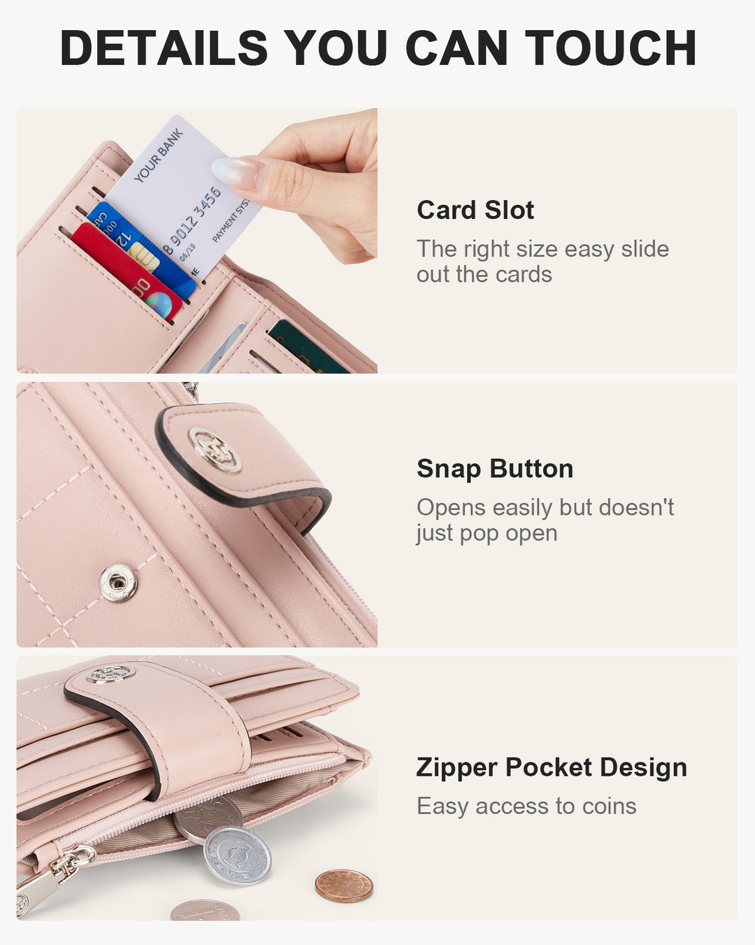 Luna Quilted Colorblock Leather Wallet - Secure RFID