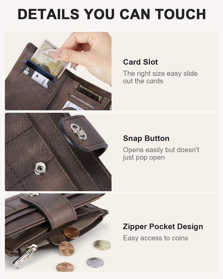 Luna Quilted Colorblock Leather Wallet - Secure RFID