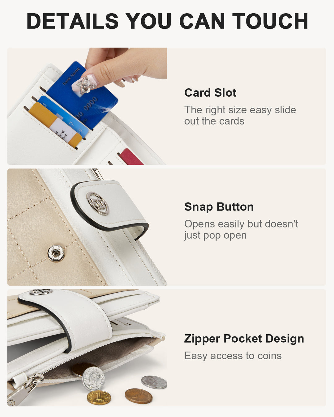 Luna Quilted Colorblock Leather Wallet - Secure RFID