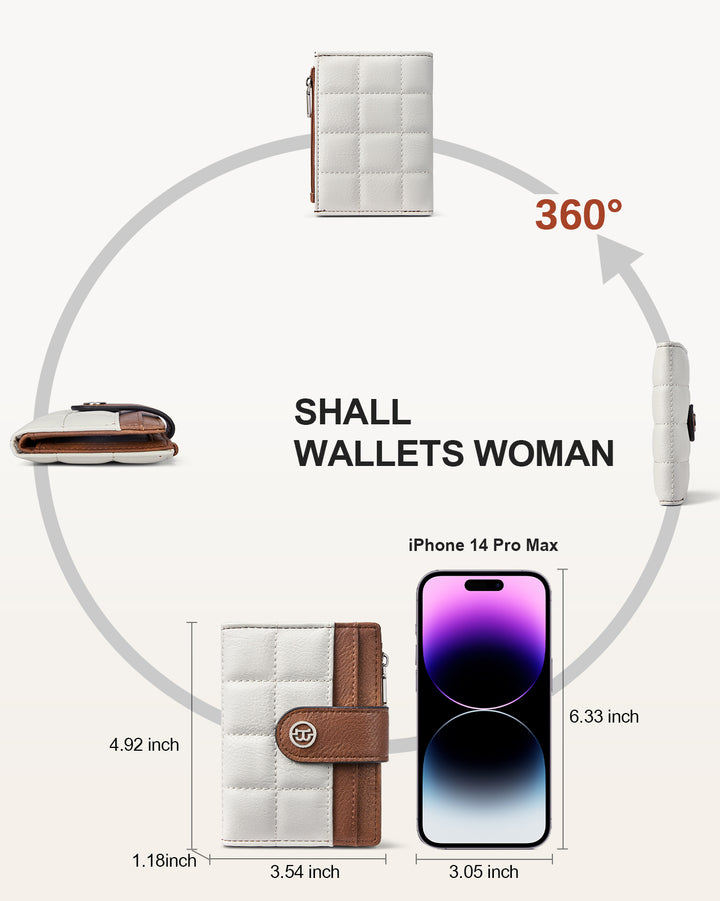 Luna Quilted Colorblock Leather Wallet - Secure RFID