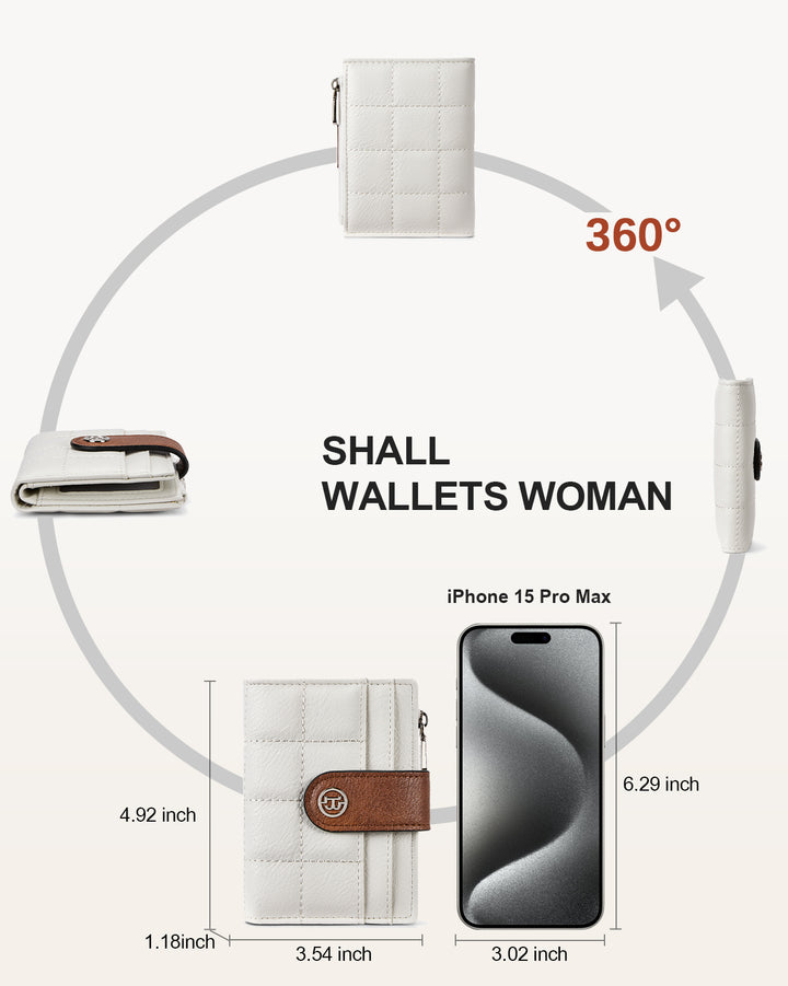 Luna Quilted Colorblock Leather Wallet - Secure RFID
