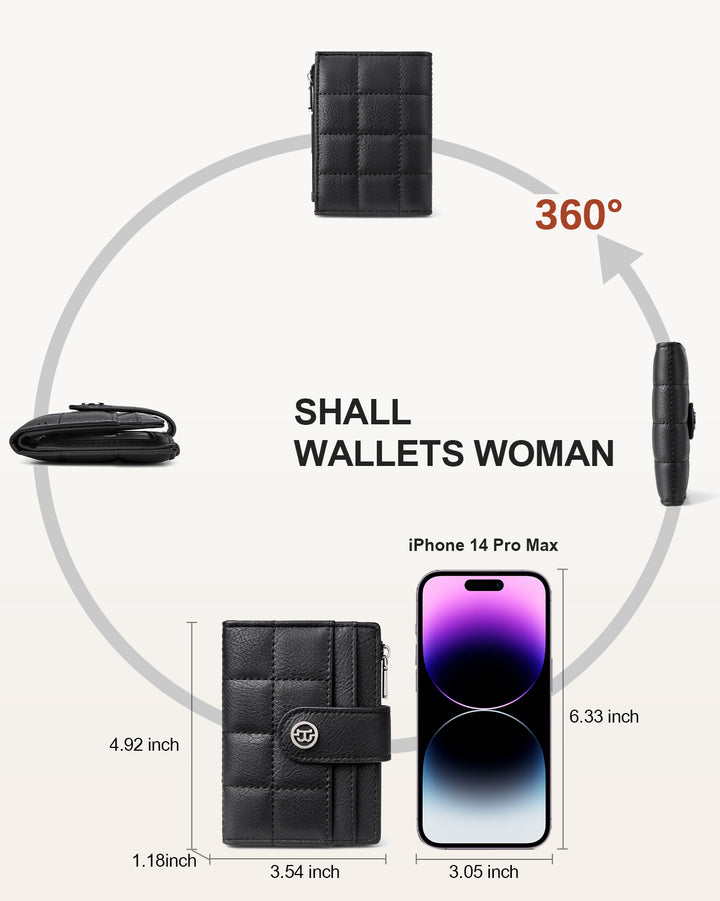 Luna Quilted Colorblock Leather Wallet - Secure RFID