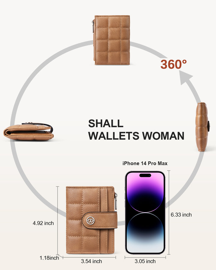 Luna Quilted Colorblock Leather Wallet - Secure RFID