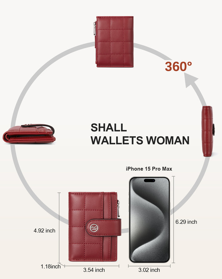 Luna Quilted Colorblock Leather Wallet - Secure RFID