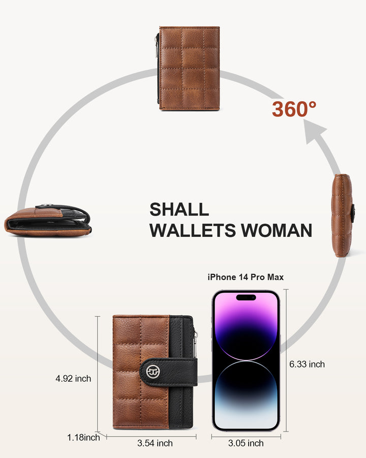 Luna Quilted Colorblock Leather Wallet - Secure RFID