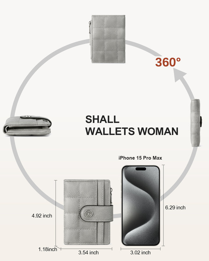 Luna Quilted Colorblock Leather Wallet - Secure RFID