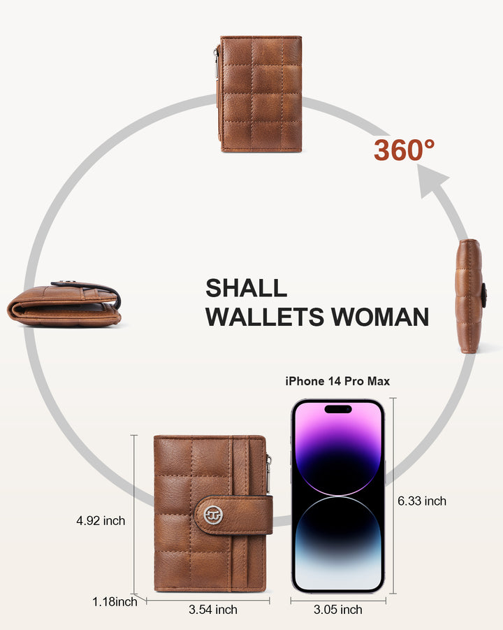 Luna Quilted Colorblock Leather Wallet - Secure RFID