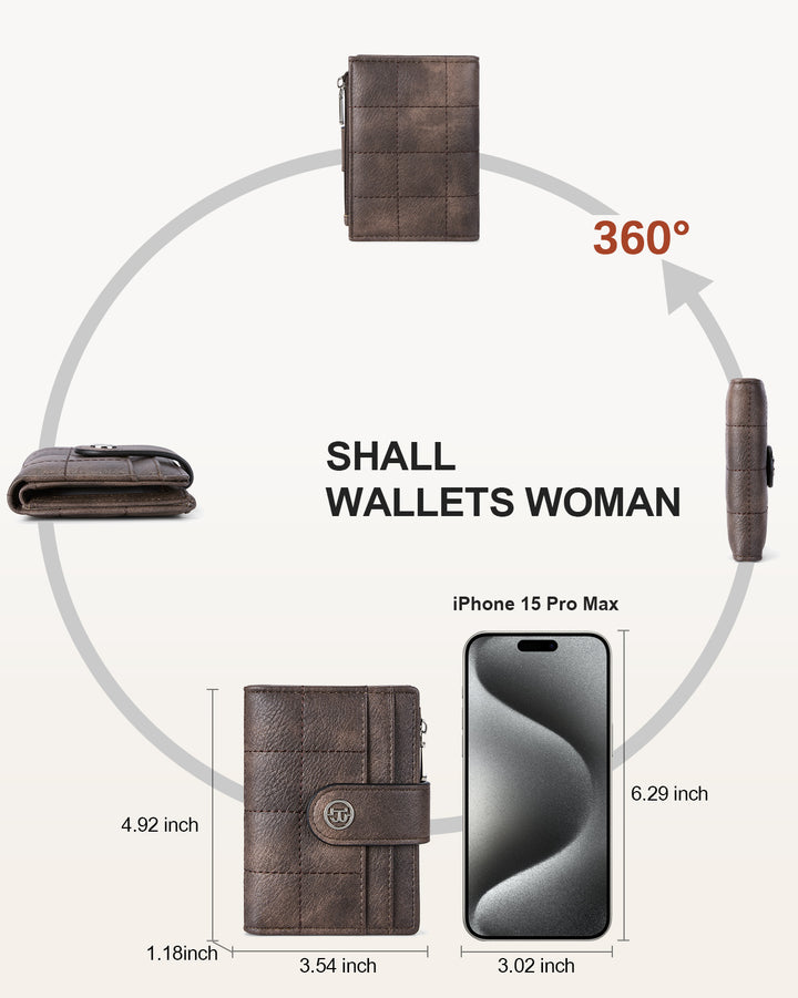 Luna Quilted Colorblock Leather Wallet - Secure RFID