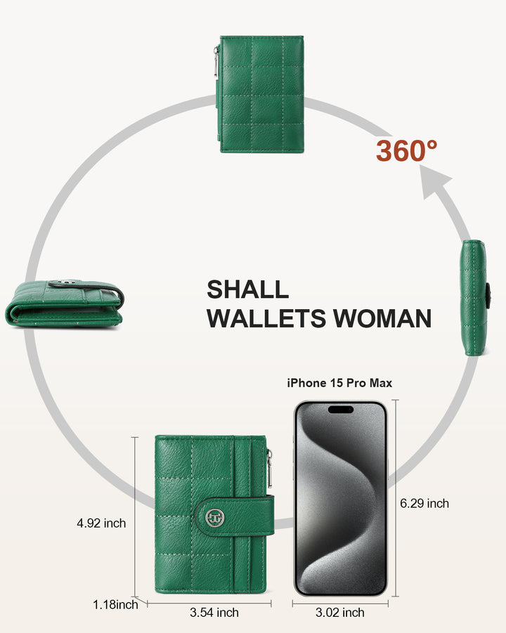 Luna Quilted Colorblock Leather Wallet - Secure RFID