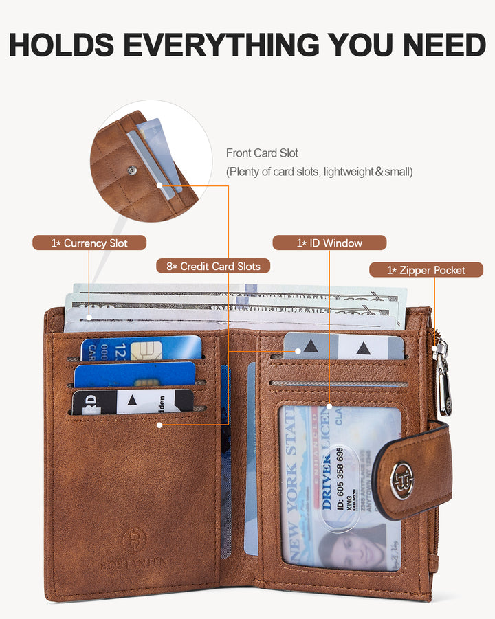 Luna Quilted Colorblock Leather Wallet - Secure RFID