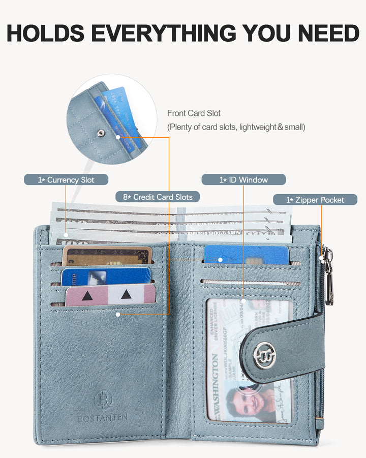 Luna Quilted Colorblock Leather Wallet - Secure RFID