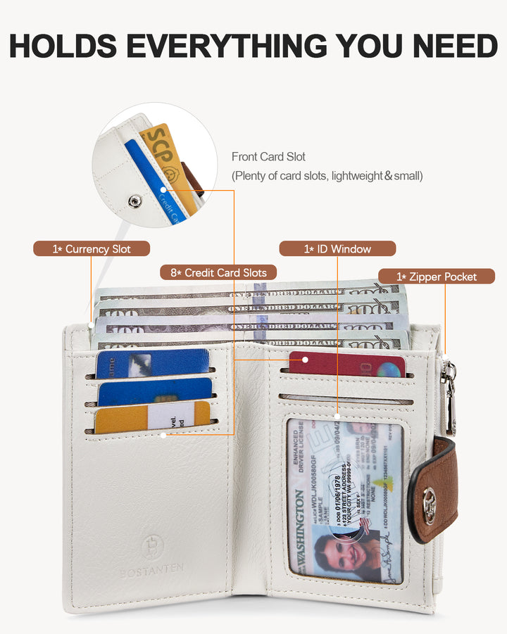 Luna Quilted Colorblock Leather Wallet - Secure RFID